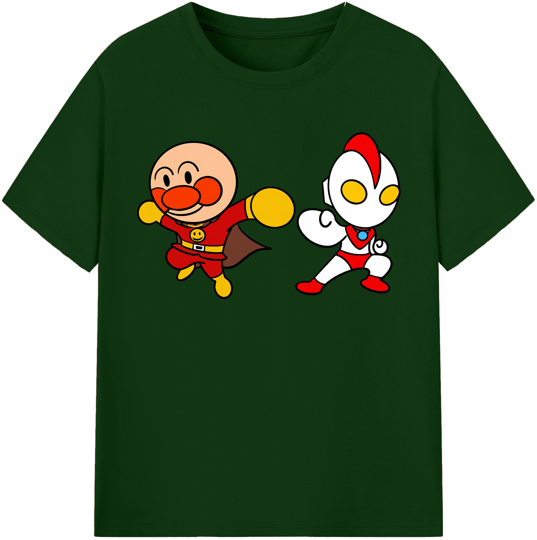 （画像用） アンパンマン Anpanman 綿100％半袖Tシャツ（フロントプリント）